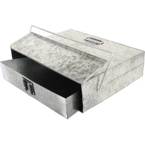 Sirocco Ash Carrier for Hot & Cold Ashes, Galvanised, 4.5 in x 17 in x 5 in, Fireplace Accessories