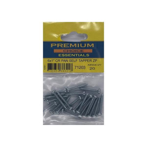 Premium Choice Pan Self Tapper 6 X 1" for Wood or Metal Fastening, Pack of 20