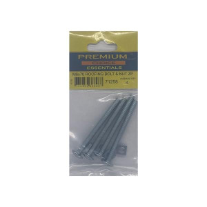 Premium Choice Roofing Bolt & Nut, M6 X 70mm, Pack of 4