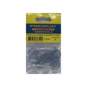 Premium Choice 2" Roofing Screw & Washer Clear, Pack of 42