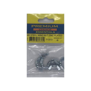 Premium Choice M6 Steel Wing Nut Zinc Plated, Pack of 6, M6 Size, Zinc-plated Finish, Corrosion Resistant