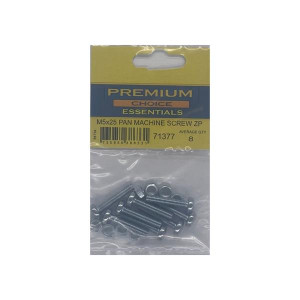 Premium Choice Pan Machine Screw, M5 x 25mm, Zinc-plated, 8-Pack
