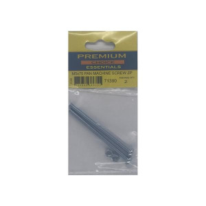 Premium Choice Pan Machine Screw, M5 x 75mm, Zinc-plated, 2-Pack, for Industrial Use