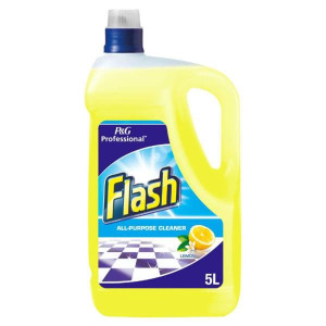 Flash All Purpose Lemon Cleaner, 5L, Fresh Scent, for All Washable Surfaces
