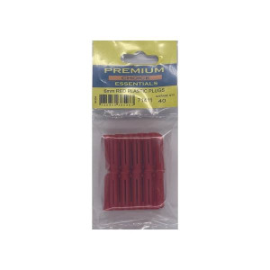 Premium Choice Red Plastic Plugs, 406mm, 6Mm Diameter, Pack of 406, for Various Applications