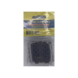 Premium Choice Brown Plastic Plugs 8mm Diameter, Pack of 308, Brown Color
