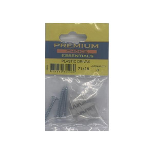 Premium Choice Plastic Drivas, 3.5cm/3cm, 3 pack, for Construction