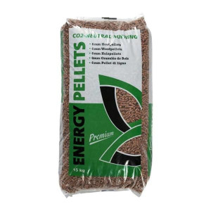 Premium Energy Wood Pellets 15Kg - Renewable Fuel for Small to Medium Pellet Stoves, 100% Natural, Reduces CO2 Emissions