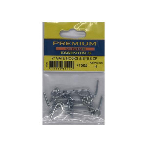 Premium Choice Gate Hooks & Eyes, Pack of 4, 2" for Security and Convenience