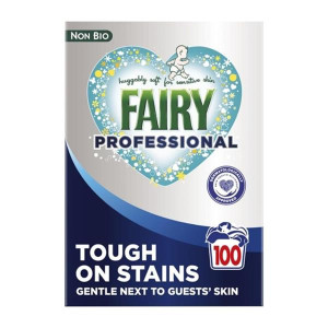Fairy Professional Non-Bio Laundry Powder, 5.5Kg, 100 Washes, Phosphate-Free, White