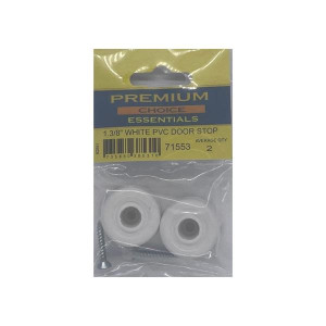 Premium Choice White PVC Door Stop, Pack of 2, Door Protection, White