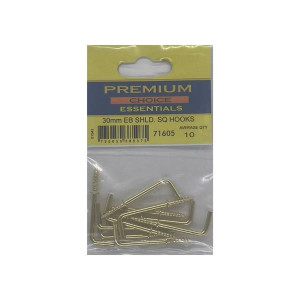 Square Brass Hooks by Premium Choice, 30mm, Pack of 10