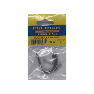 Premium Choice Robe Hook, Chromed, Pack of 1, Chrome Finish