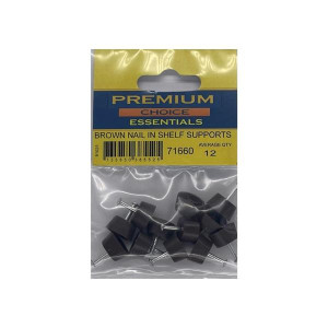 Brown Nail In Shelf Supports by Premium Choice, Pack of 12