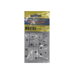 White Modesty Blocks by Premium Choice, Pack of 10, 3.5cm