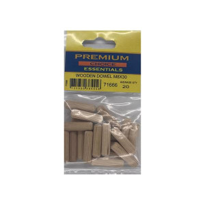 Premium Choice M8 X 30 Wooden Dowel, Pack of 20 for Construction and Joinery