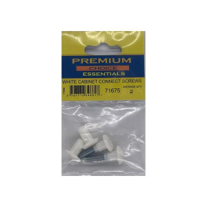 Cabinet Connect Screws, White, 23cm, Pack of, Premium Choice