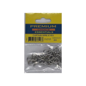 Curtain Wire Eyes by Premium Choice, Chrome, 2cm