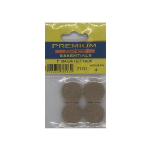 Premium Choice Felt Pads, 1" Diameter, Noise Reduction and Surface Protection, Pack of 4