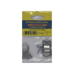 Premium Choice Large D Ring, Chrome, Pack of 3, Durable Outdoor Accessory