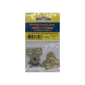 Slotted Glassplates by Premium Choice, Brass, 1.1/4"
