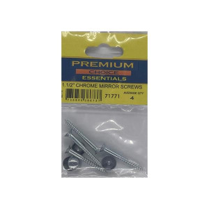 Chrome Mirror Screws by Premium Choice, 1.1/2"