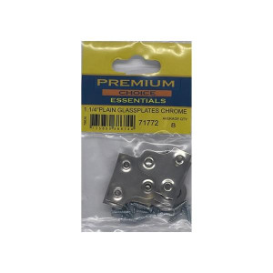 Chrome Glass Plates by Premium Choice, 1.1/4"