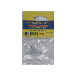 Premium Choice Suction Hooks, Strong Suction Power, Smooth Surface Adhesive, Bathroom Organization, Pack of 2, Clear