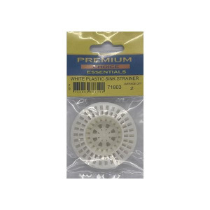 White Plastic Sink Strainer, Universal Design, Pack of 2, Kitchen Sink Accessory