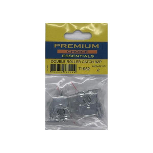 Premium Choice Double Roller Catch for Furniture or Cabinetry, Dual Roller Design, Chrome Finish