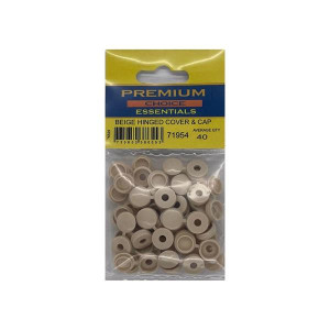 Premium Choice Hinged Cover Caps - Beige - Pack of 40