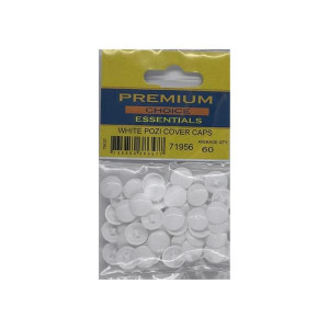 Premium Choice White Pozi Cover Caps, Pack of 60, 1cm, for Construction and DIY Projects