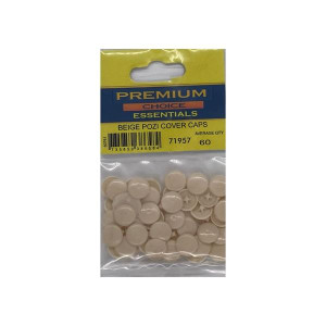 Beige Pozi Cover Caps by Premium Choice, Pack of 60, 1cm, for Home Decor