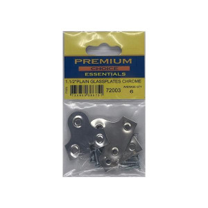 Chrome Finish Glass Plates by Premium Choice, Pack of 6, 1.1/2"