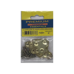 Brass Glass Plates by Premium Choice, 1.1/4"