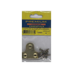 Brass Glass Plates by Premium Choice, 1.1/2"