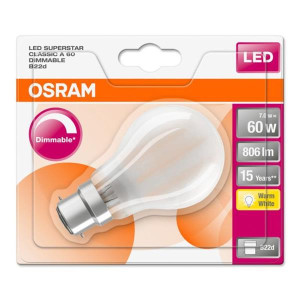 Osram 7.5W B22d LED Bulb, Dimmable, Energy Efficient Lighting