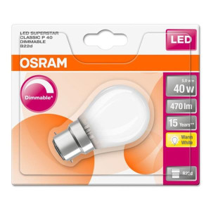 Osram Vendek 5W (40W) G/Ball Dimmable LED Bulb, B22d Base
