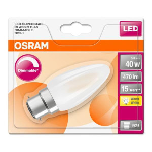 Osram 5W (40W) LED Bulb, Dimmable, B22d Base, Energy Efficient Lighting