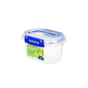 Sistema Rectangle Klipit Box, 400ml, Clear, BPA-Free, Microwave & Dishwasher Safe, Leak Proof, Stackable