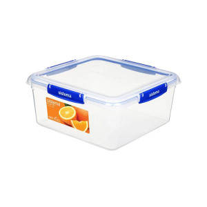 Sistema Square Lunchbox 5.5L - BPA-Free, Microwave, Dishwasher, Freezer Safe, 5.5L Capacity