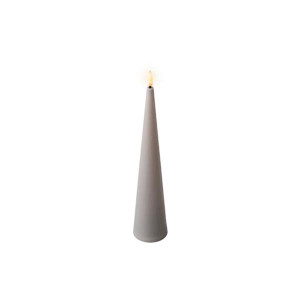 Kaemingk Battery Operated Grey Candle Warm White LED with Realistic Flickering Effect for Home Decor