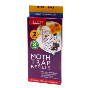 Acana Moth Monitoring Refill, 2-Pack, No Harsh Chemicals, End of Life Indicator