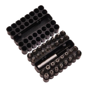 Amtech Security Bit Set (33 Pce) - 32 Assorted Tamper-Proof Bits, Chrome Vanadium Steel, Magnetic Bit Holder, Storage Case for Professionals and DIY