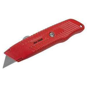 Amtech 6" Utility Knife for Tradespeople and DIY Enthusiasts, Durable Aluminium Body, Internal Blade Storage, Safety Features