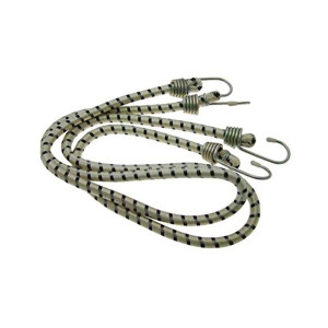 Amtech Bungee Cord 90cm 2 Piece - Black - Strong Metal Hooks and 50% Extension