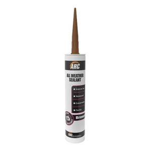 Arc All Weather Sealant, Brown, 300Ml, Roofing and Weatherproofing, High Mould Resistance, Waterproof