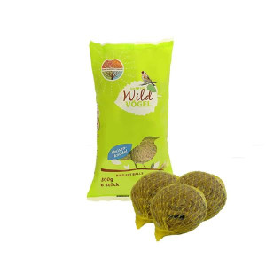 Wild Bird Fat Balls, 500G, 6 Pack, Year-Round Bird Feed, Natural and Ambrosia Controlled, for Garden Ecosystem