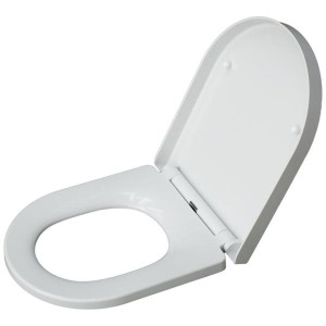 Bemis D-Shaped Slow Close Toilet Seat, Soft Close, Quick-Release Hinges, Thermoset Resin, Contemporary Bathroom