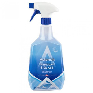 Astonish Window & Glass Streak-Free Cleaner, 750ml, Vinegar-Based Formula